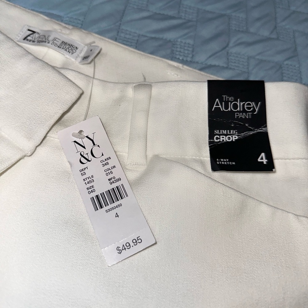 Brand New Audrey New York & Company Crop Slim Leg Pants